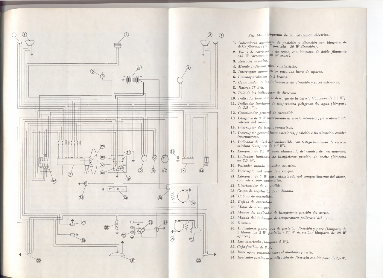 Esquema-electrico-SEAT-600-Mediados-de-1958-hasta-el-fin