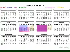 Calendario2019