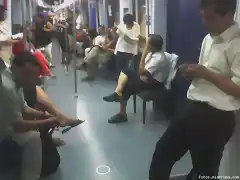 Sentao en el metro