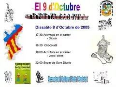 El 9 d'octubre en l'Amistat