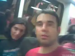 en el metro, luego del empate con mineros 1-1 :(