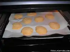 cookies en el horno