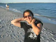 En la playa