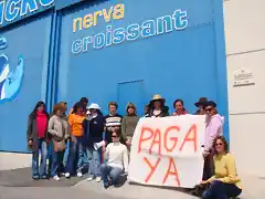 Mujeres de Croissant en huelga