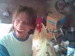 mi primo y el pollo.