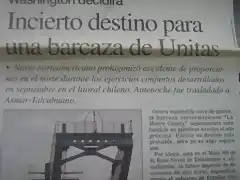 INCIERTO DESTINO PARA BARCAZA UNITAS