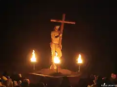 El Cristo con los pebeteros encendidos