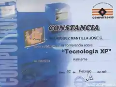 Cetificado de conferencia