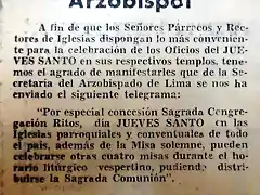 aviso jueves santo 1962 arequipa