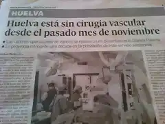 Huelva sin cirugia vascular desde Noviembre 2013