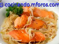 Salmon encebollado