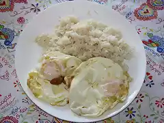Huevos fritos con arroz