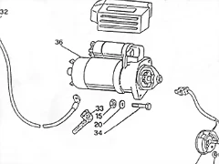 Moto Guzzi V65 Starter motor