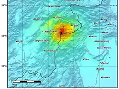 M_5.9_-_46_km_SW_of_Kh&#333;st,_Afghanistan_-_Shakemap