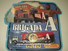 Fiat 619 chico Semi Container Brigada A blanco blister