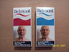 Cigarrillos chilenos marca Belmont.