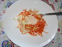 Ensalada de col y zanahoria