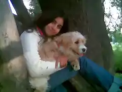 mi perrita Luna y yo