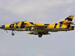 T.68 trainer version. Operated by the Swiss Hunter team. HB-RVV ex. J-4206