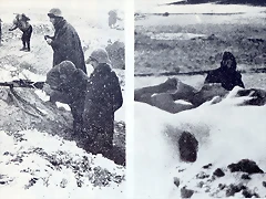 12.- Tropas de ambos bando soportando la nieve