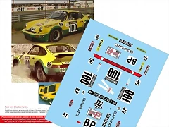 Porsche 911 - TdF'74 - Chasseuil-Baron - calques Porsche 911 - TdF'74 - Chasseuil-Baron - calques