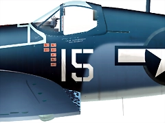 55. F4U-1 Corsair No.15 flown by Lt(jg) Daniel G Cunningham of VF-17, Ondonga, November, 19432 55. F4U-1 Corsair No.15 flown by Lt(jg) Daniel G Cunningham of VF-17, Ondonga, November, 19432