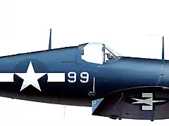 173. FG-1D Corsair No.99 Skippers Orchid' flown by Lt Col Thomas C.Colt Jr, of HQSS-22, Okinawa, July, 1945