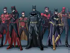 bat_family_reboot_by_qbatmanp-(red robin tim d- batwoman kate kane-robin damian wayne-batman-nightwing dick- batgirl babara-red hood jason)