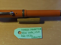 plumas de ebonita naranja 017
