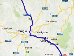 Mapa Foligno
