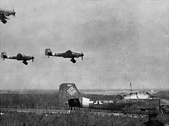 Stukas alemanes del escuadrn Kuhlmey apoyando a los fineses.