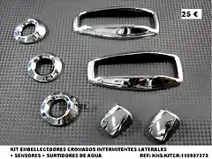 embellecedor cromado kit intermitente lateral, sensor i salida agua.KNS-KITCR-1159527375.Knbox