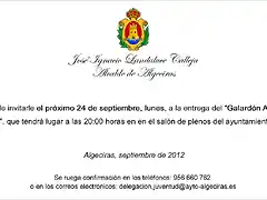 Invitaci?n Premios Algeciras Joven Especial