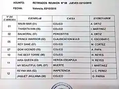 retirados 3 de diciembre