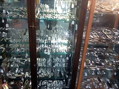 Vitrina con navajas antiguas en Sheffield (UK)