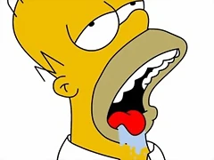 homer babeando