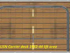 USN Carrier deck 1942-44 lift area