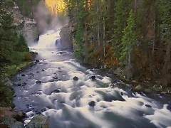 Firehole Falls, Yellowstone National Park, Wyoming Firehole Falls, Yellowstone National Park, Wyoming