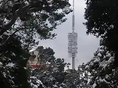 zona trasera del tibidabo nevado