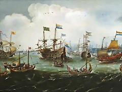 The return to Amsterdam of the second expedition to East Indies19.7.1599 Andries van Eertvelt.National Maritime Museum.