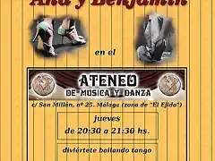 Cartel clases de Tango Nuevo