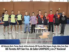 El Valencia con el IES la Torreta CAMPEON