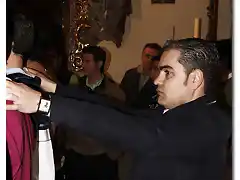 Antonio Bueno igualando a su Cuadrilla de Costaleros de la Virgen de los Dolores Hermandad Santo Entierro 2011