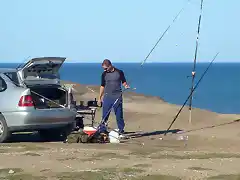 Pescando en la barranca