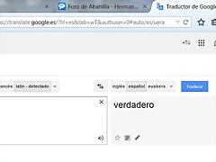 Uera en el traductor google