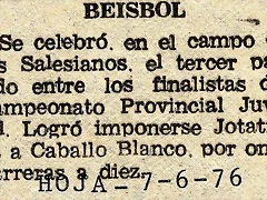 1976.06.07 Liga juvenil 1976.06.07 Liga juvenil