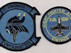 USMC-VMFAAW-225-VIKINGS-HORNET-patch-set-F-A-18D