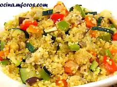 Cuscus salteado con verduras