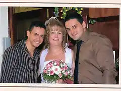 el dia de mi boda con mis hijos juan jose y raul