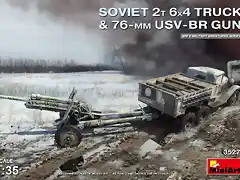 MINIART+#+35272+1-35+SOVIET+2T+6X4+TRUCK+&+76-mm+USV-BR+GUN